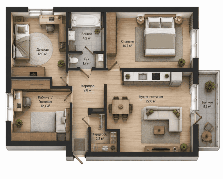 Как найти просторную трехкомнатную квартиру в Бресте